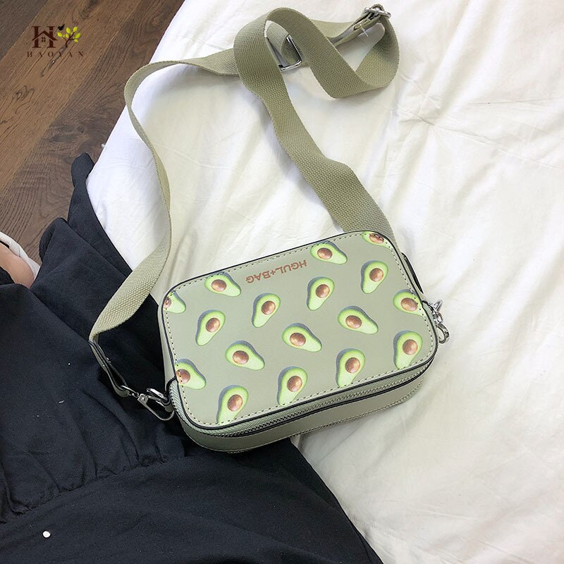 Fruitprint dames handtas kleine vierkante tas handtas model schoudertas meisjes messenger bag messenger bag