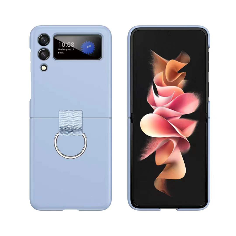 Handschlaufe für samsung Galaxis z kippen 3 (zflip 3 5g) , ultradünne hartplastikhülle mit armbandring, fundas coque: S3- himmelblau