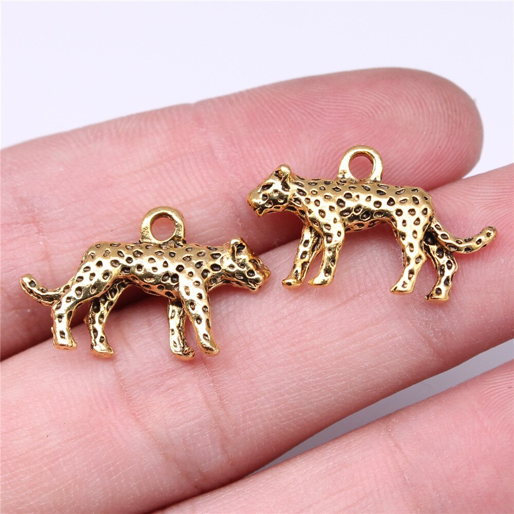 10 stk anheng med anheng med leopardhode til dyr til å lage smykker til å lage armbånd, halskjede