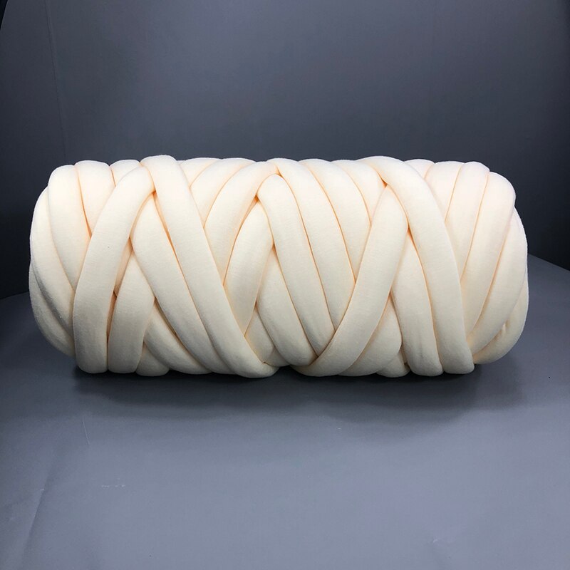 1 Kg/stk Dikke Volumineus Chunky Garen Voor Hand Breien Haak Soft Grote Katoen Diy Arm Zwervende Spinning Deken Wol Thuis decoratie: Milky white