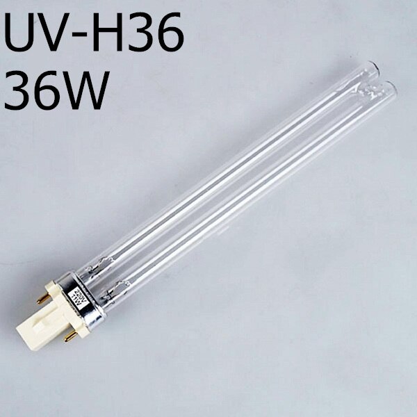 JEBO UV Sterilizer Light Replace Tube Watts 2-pin G23 Base Linear Twin Tube UV-C Germicidal Ultraviolet Light Bulb UV-H5-H36 36W: 36W