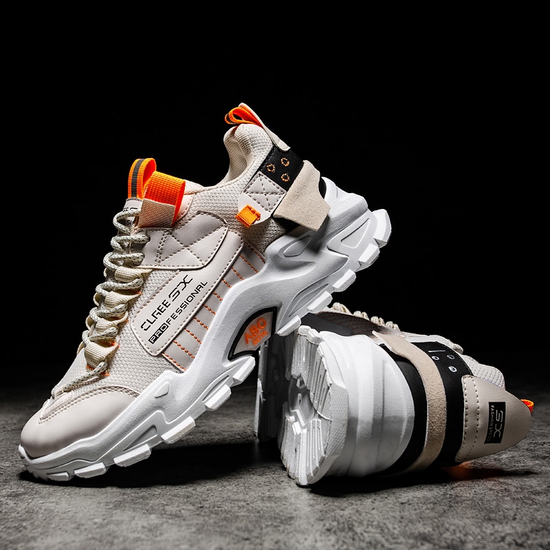 Män löparskor luftkudde sneakers andas utomhus promenader sportskor för män snörning fritidsskor bubble män skor