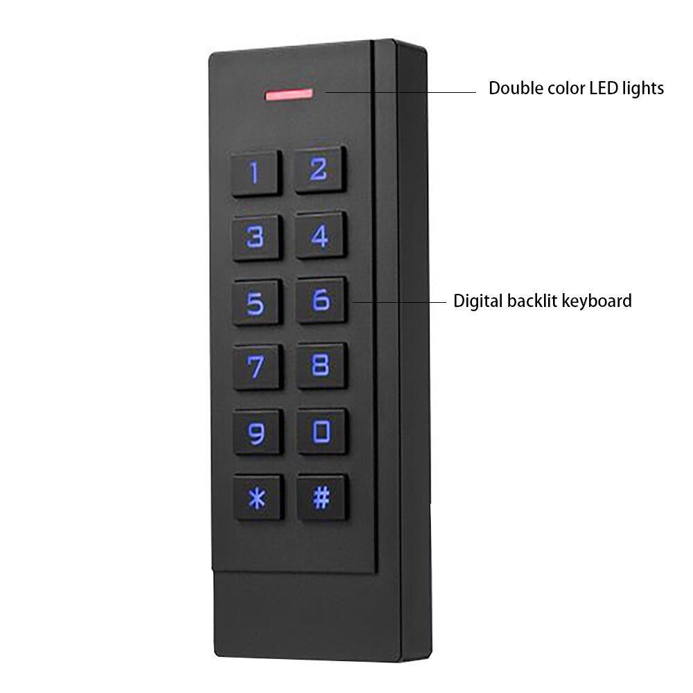 Waterproof RFID Card Door Entry Backlight Keypad Door lockWG26 input output Access Control Standalone access control Keypad