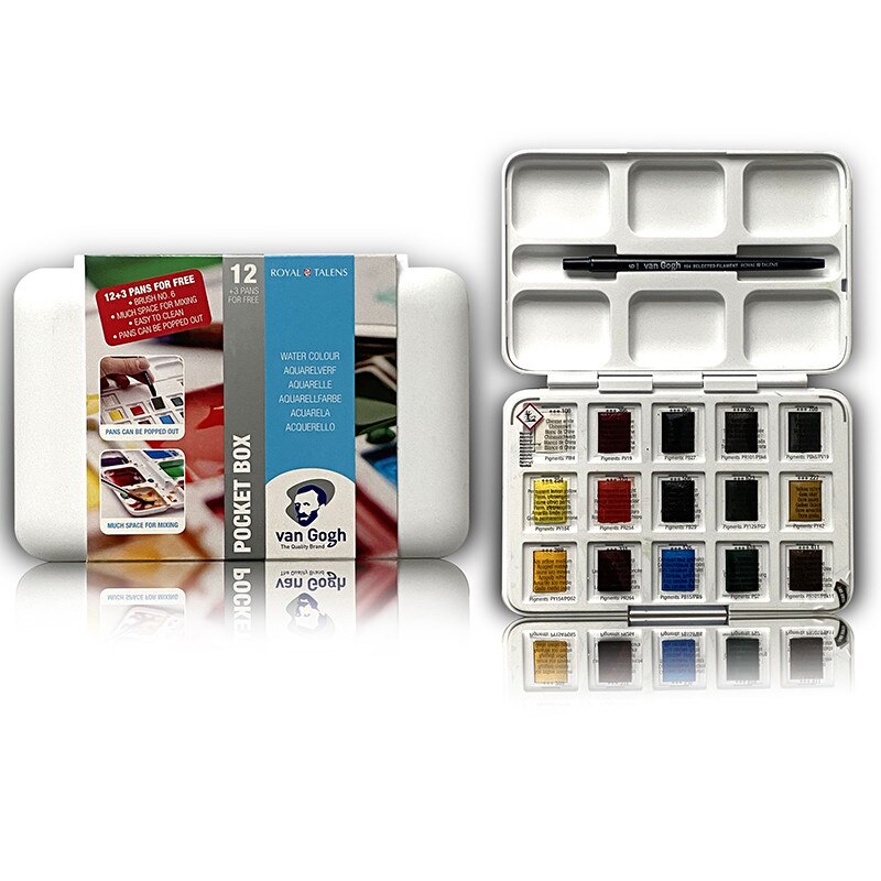 Juego de pintura Gouache de 12/18/24 color, sumi... – Grandado Juego de pintura Gouache de 12/18/24 color, sumi... – Grandado