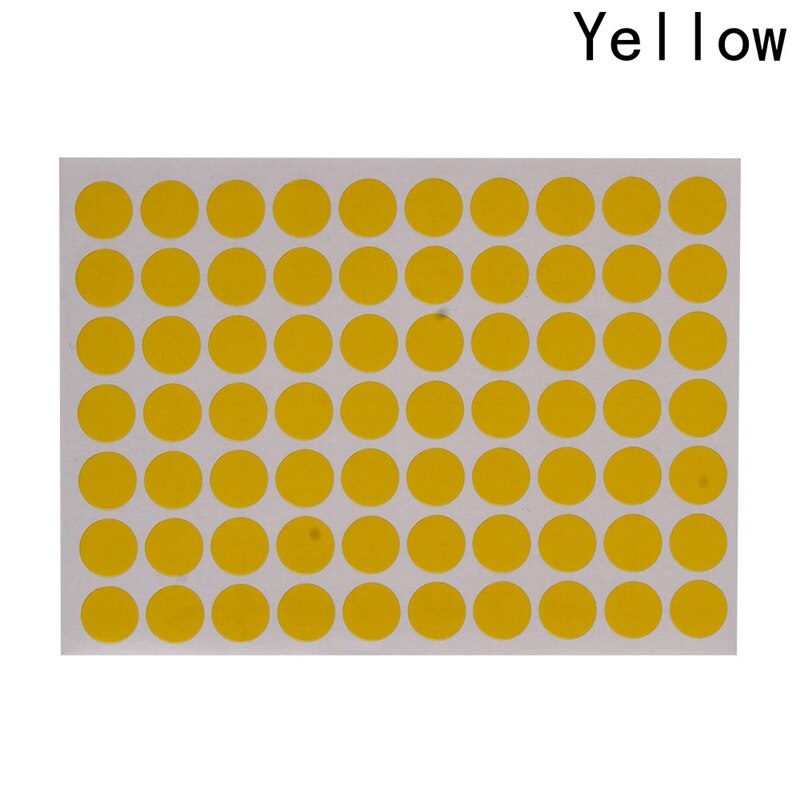 12 Sheets/Pack 10mm Circle Round Color Coded Adhesive Label Dot Sticker: YW