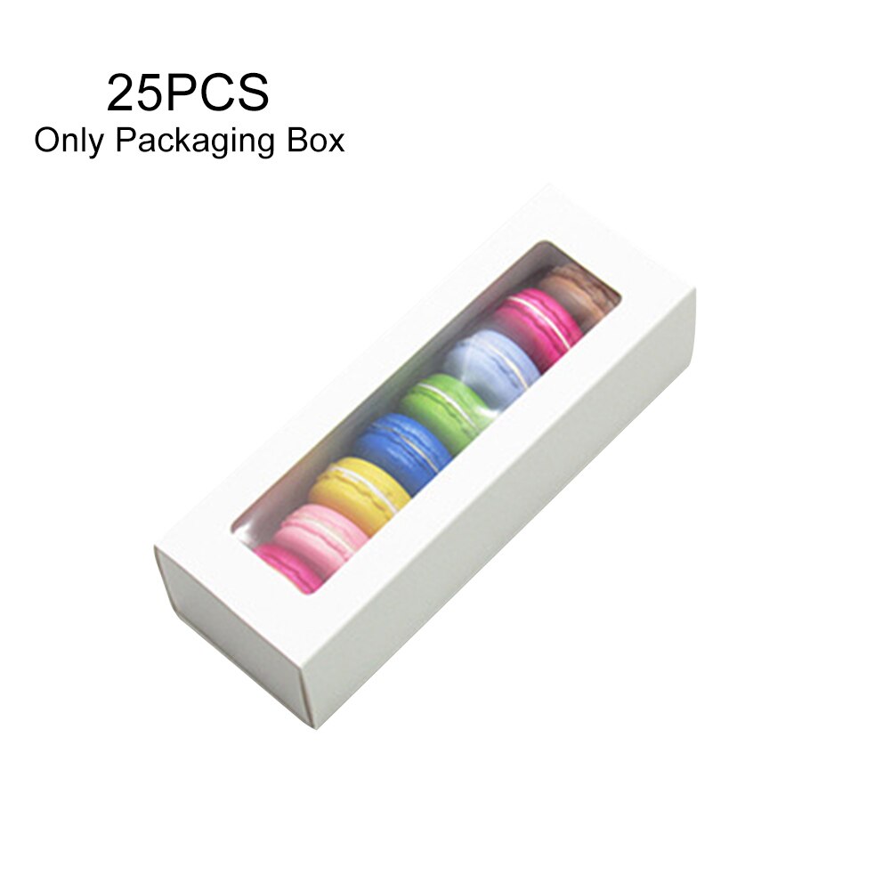 25pcs Packaging Box Mini Cupcakes Storage Case Wedding Bakery Party Multi-Purpose Clear Window Wrapping For Macaron Durable