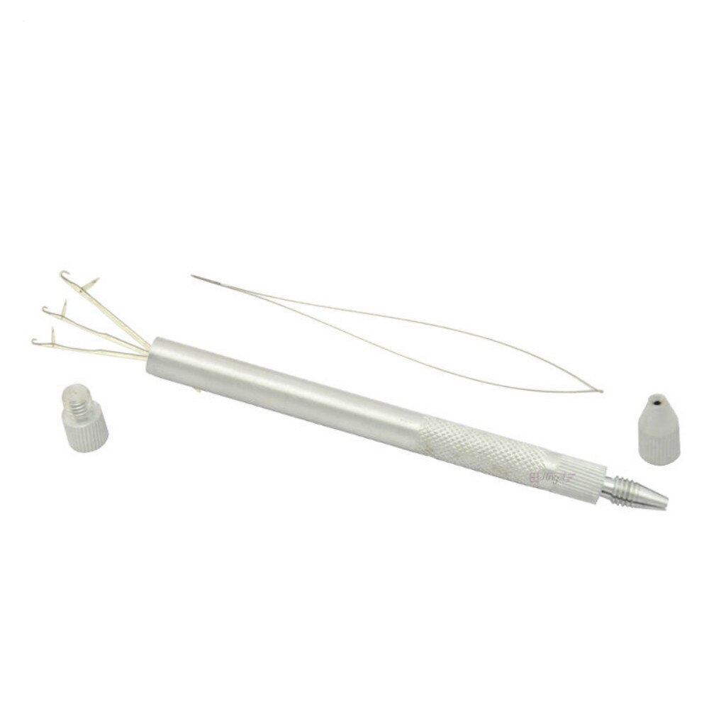Set Van Handig Aluminium Diverse Maat Haarverlenging Haak Naald Professionele Home Apparatuur 11cm Zilver