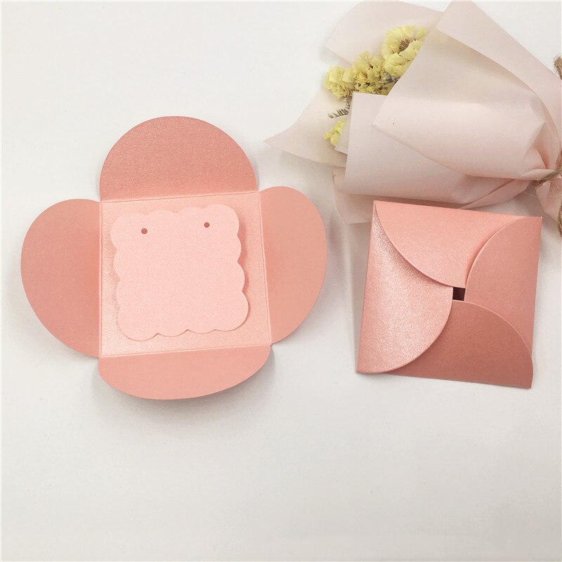 20 piezas de colores Kraft para tarjetas de pendientes, cubierta para tarjetas de pendientes, lindo y exquisito pendiente fácil de guardar y llevar de 13x13cm: 5
