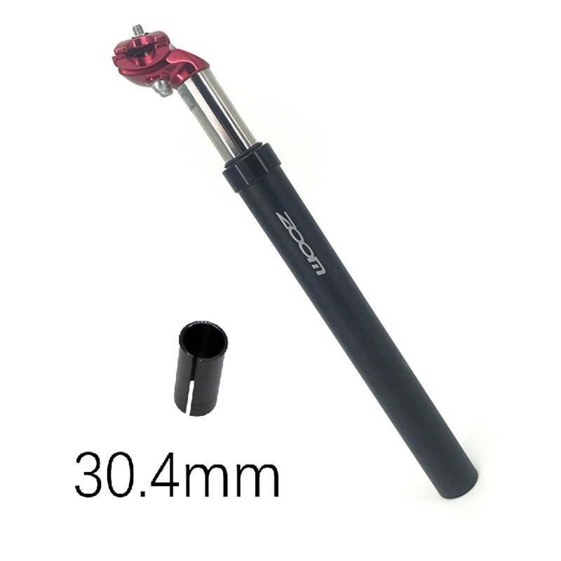 ZOOM Suspension Bike Seatpost Dropper Mountain Bike Shock Absorption Damping Seatpost 30.4mm x 350mm with Seatpost Adapter