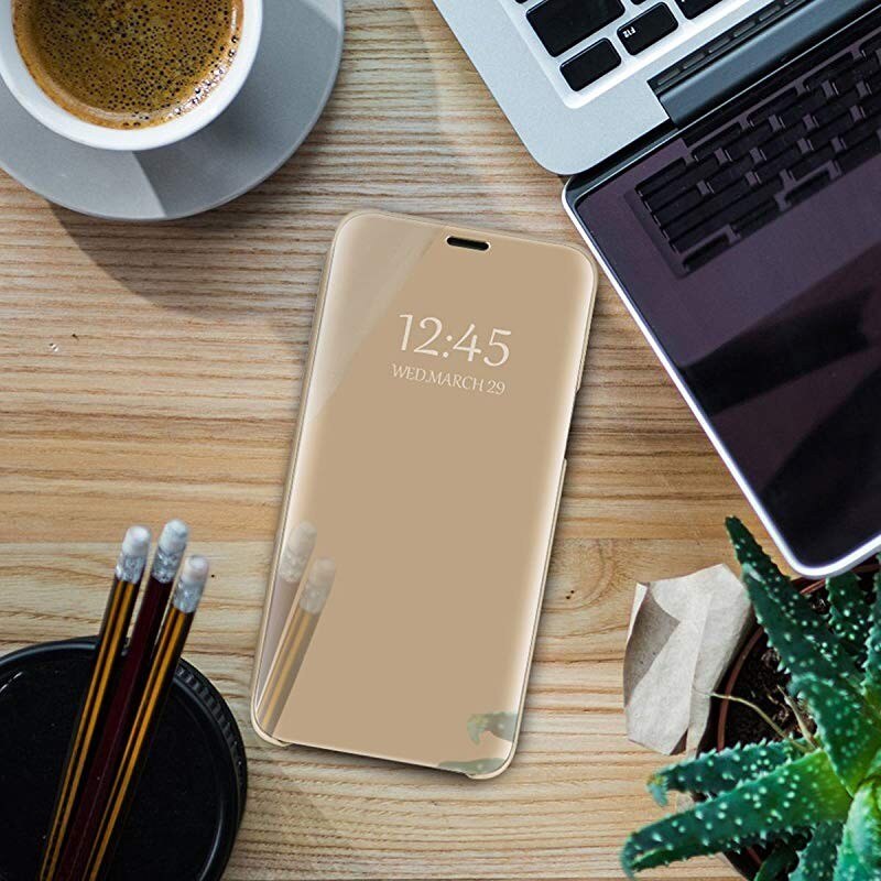 Fall Für Samsung Galaxy M30s M80S A91 Abdeckung Clear View Spiegel Smart PU Leder Stoßfest Flip Fall Für Samsung Galaxy m30s M80S: For M30s / Gold