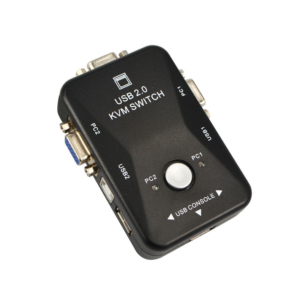 USB KVM Switch 2 Port VGA SVGA Switch Box USB 2.0 KVM Mouse Switcher Keyboard 1920*1440 Vga Splitter Box Sharing Switch