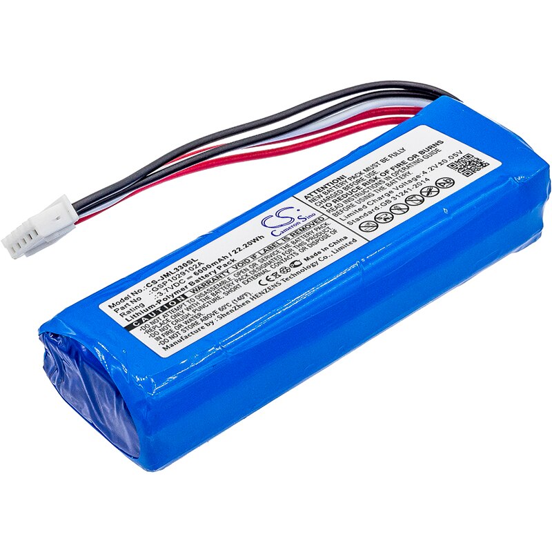 Cameron Sino-batería para JBL GSP1029102A, 3 baterías, 3,7 v, 6000mAh, polímero de litio, Charge3, altavoz