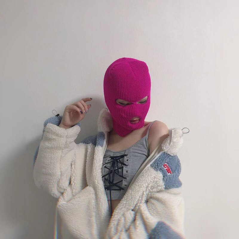 Men Knit Ski Face-Cover Winter Balaclavas Winter Outdoor Sports Full Face Mask ENA88