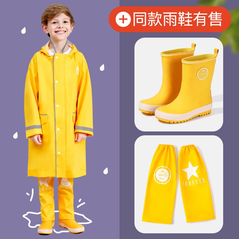 Elementary School Children Rain Coat Kids Macarons Child Rain Suit Waterproof and Windproof Child Rain Cover Soft and Breathable