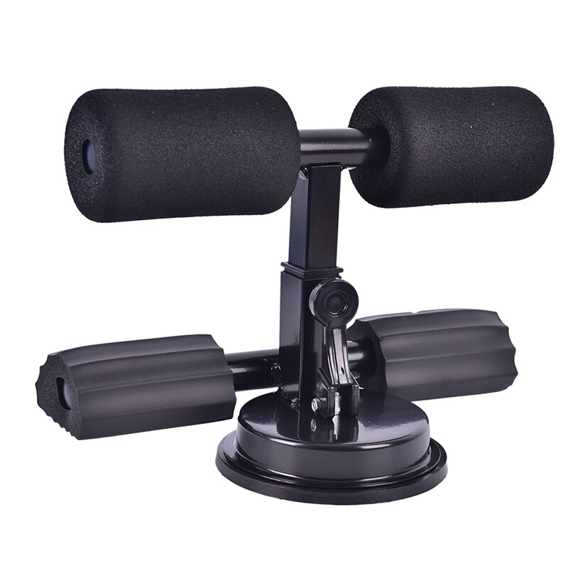 1 Black Adjustable Sit-up Bar Floor Assistant Abdominal Exercise Stand Ankle Support Trainer Workout Equipment for Home Fitness