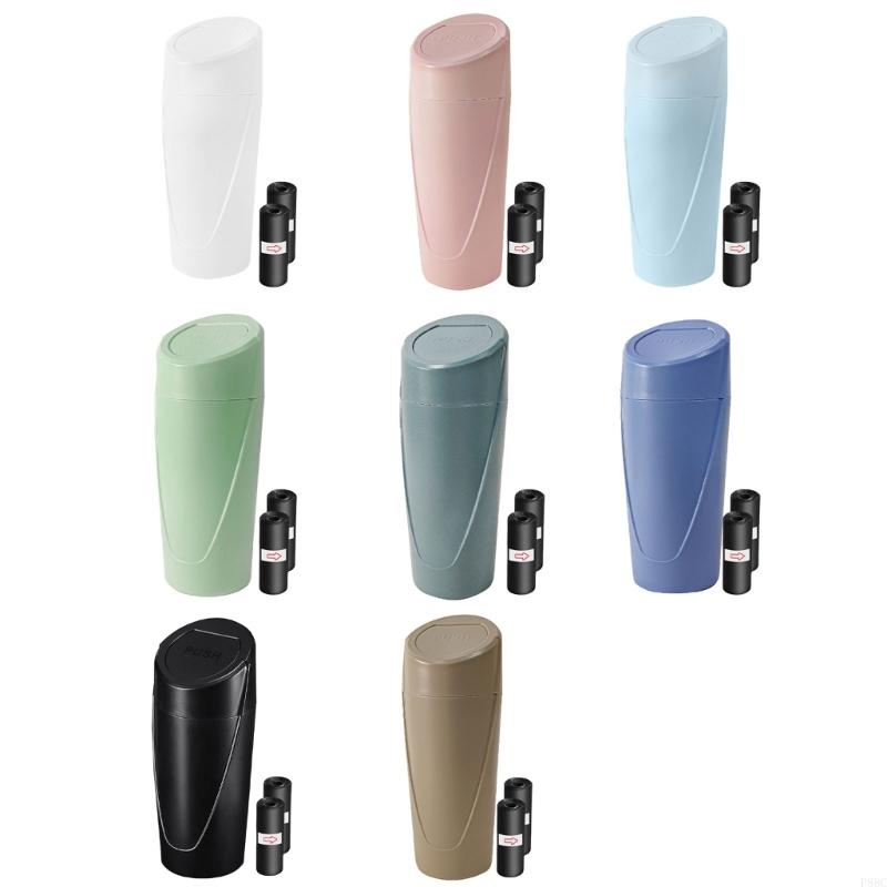 Contenedor basura para vehículos P88C con tapa a presión, bote capacidad media, bote basura para automóvil,