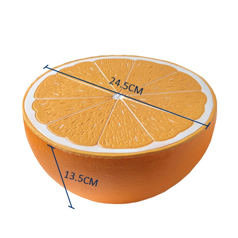 Fruit Half Oranje Zachte Squishy Jumbo Decompressie Speelgoed Kids Adult Stress Trage Rebound Reliever Stemming Speelgoed