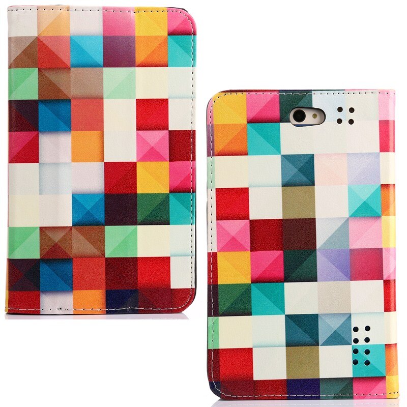 Gratis schermfolie voor bq -7000g charm /7040g charm plus /7010g max 7 inch tablet-pc drievoudig gevouwen staande hoes met magnetische hoes: Half / Maximaal 7010g