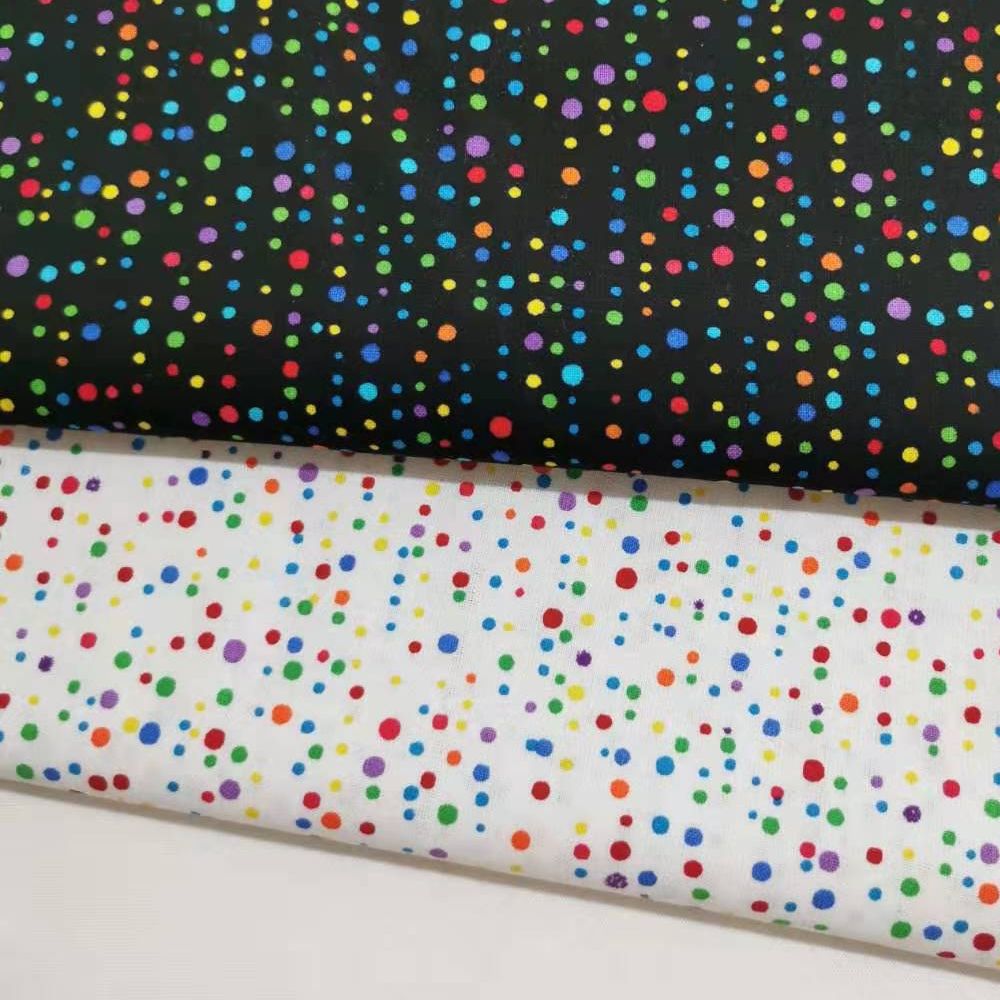 Tissu en coton multicolore arc-en-ciel, plusieurs couleurs, motifs à pois, bricolage, couture de vêtements, Patchwork