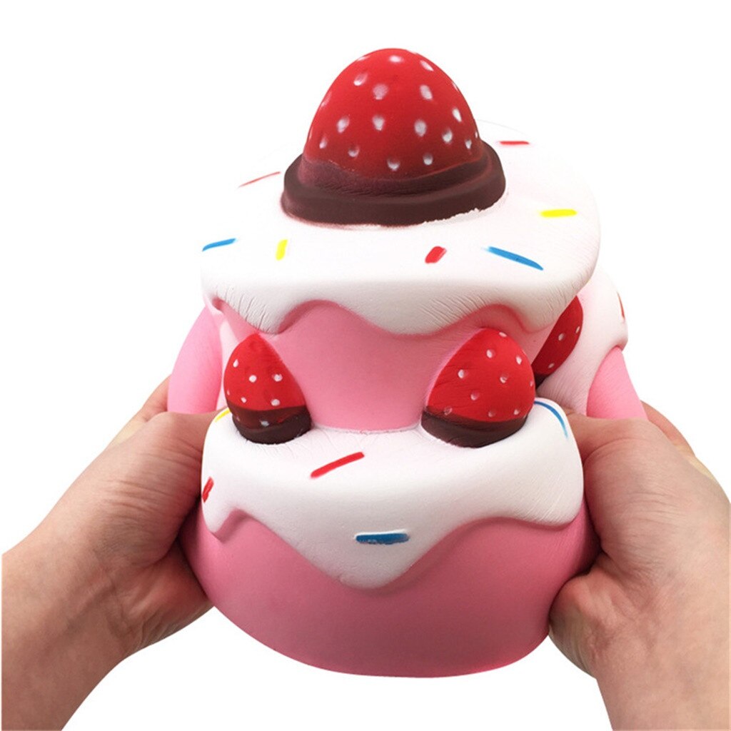 Kawaii Super Erdbeere Kuchen langsam steigend Creme duftend betonen Linderung Dekompression quetschen Spielzeuge детские игрушки