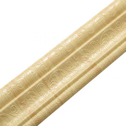 230cm 3D auto-adhesivo para rodapiés pie línea Etiqueta de la pared de decoración de pared impermeable pegatinas de papel de pared наклейки: Light Brown