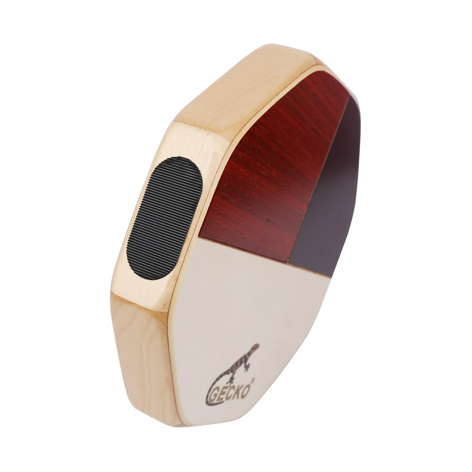 GECKO SD6 Cajon Hand Drum Tiger Maple Wood Cajon Drum Percussion Instrument with Carrying Bag Portable for Travel Camping