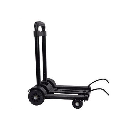 Portable Folding Hand Truck 360-degree Swivel Wheels Trolley Push Luggage Cart Foldable Dolly Equipment Carrier 120 Ibs Capacity: with 4 wheels Large