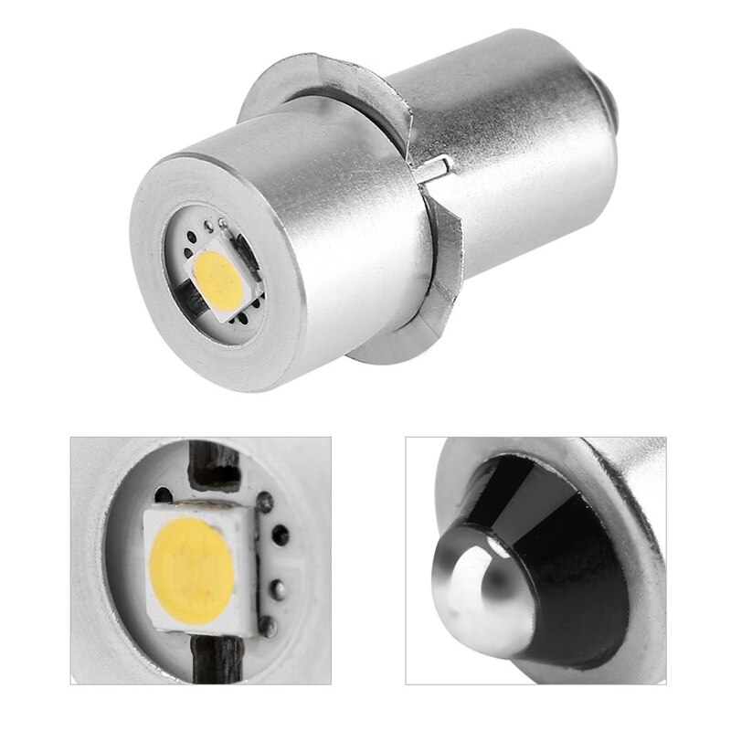 Ruiandsion Upgrade - Bombillas De Linterna LED P13.5S, Toma Básica, Bombillas LED Blancas 4,5 V, Repuesto Para Linterna De Faro, Sin Polaridad (lote De 5