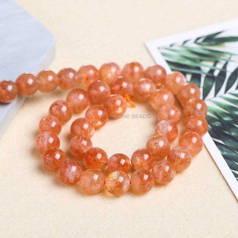 Fancy Gold Sunstone Beads Orange Moonstone 4-10mm size Loose Gemstone Accessory For Jewelry Making