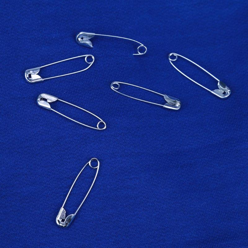 60pcs Silver Tone Metal Rvs Broche Badge Sieraden Veiligheidsspelden Bevindingen Naaien Ambachtelijke Accessoires Veiligheidsspelden 3/3. 5/4. 5