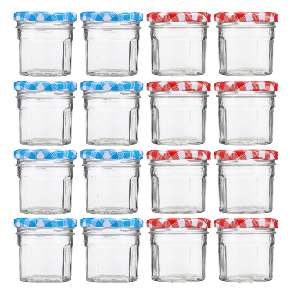 12Pcs Glas Jam Opslag Flessen Honing Verzegelde Potten Pickles Potten Met Deksel (50Ml)