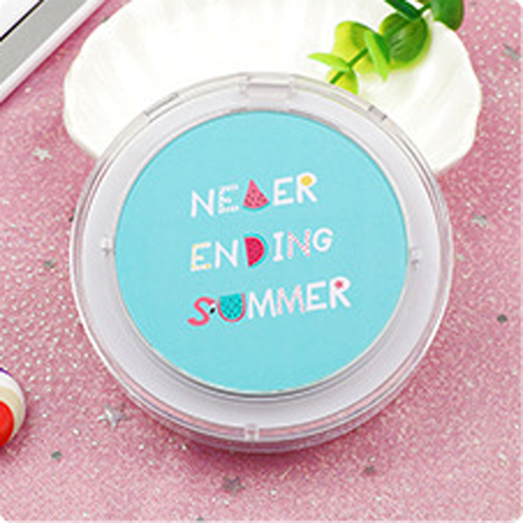 Makeup Mirror with LED Light Portable Compact Cosmetic Rechargeable Lighted Foldable Small Round Pocket Hand Mirrors: Blue watermelon