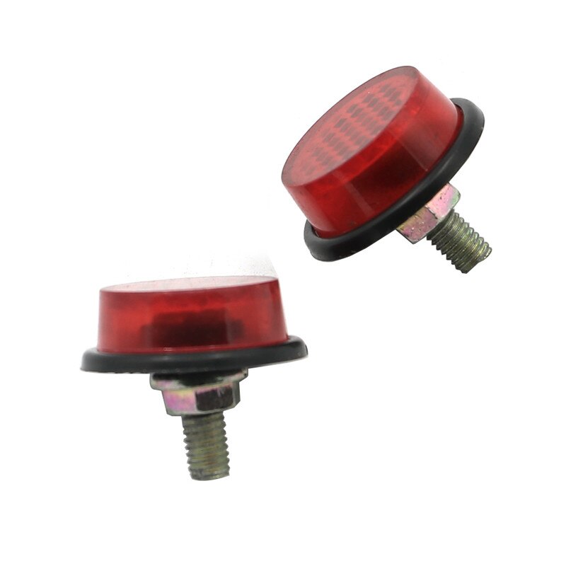 2pcs 6MM Rectangle Reflector Reflective placard pads Warning Safety Plate Stickers sign RV ATV Quad Motorcycle Dirt Bike Scooter