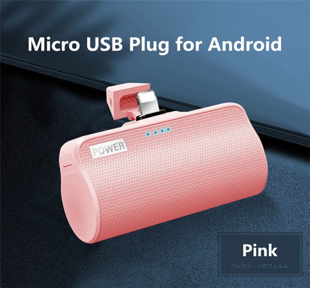 CASEIER 3000mAh Mini Banca di Potere Per il iPhone Xiaomi Powerbank Batteria Esterna Potente Caricatore Portatile Poverbank Per Samsung: For Micro Pink