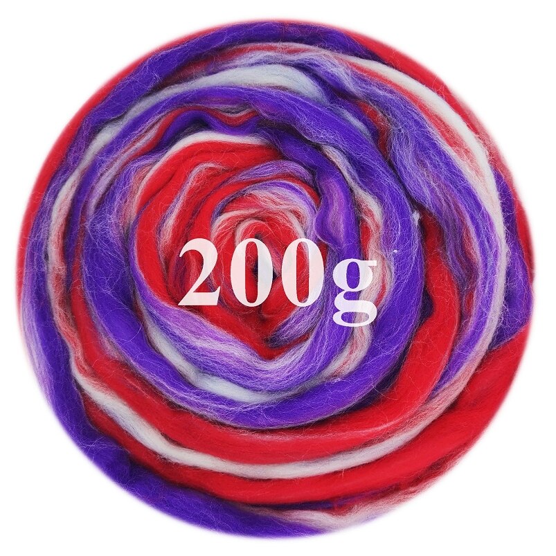 Wol Roving, Milieu Zuiver Wit Warm Fiber Spin voor Naaldvilten Hand DIY (Jaren 60 topjes Wol Roving, Milieu Zuiver Wit Warm Fiber Spin voor Naaldvilten Hand DIY (Jaren 60 topjes
