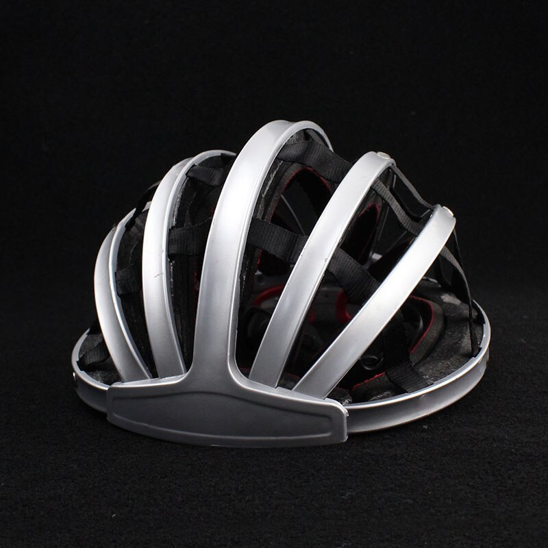 Faltbare Rennrad Helme Ultraleicht Helm für Fahrrad Helm Einstellbare Casque Cyclisme 56-62cm: Silver / M(54-58cm)