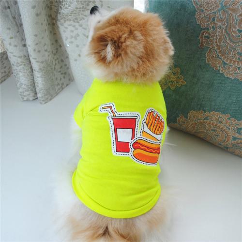 Hond Kleren Kleine Honden XS-L Chihuahua Kleding Kleding Huisdier Vest Puppy Hond Jas Prinses Gedrukt Katoenen T-shirt Huisdieren Kleding: M Hamburger