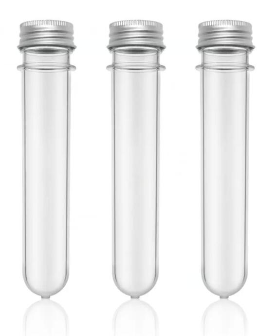 3pcs 45ml Plastic Masker Buis Bad Zout Test Fles Container Met Schroef Aluminium Cap Lege Clear Make Liquid cosmetische Buizen Jar