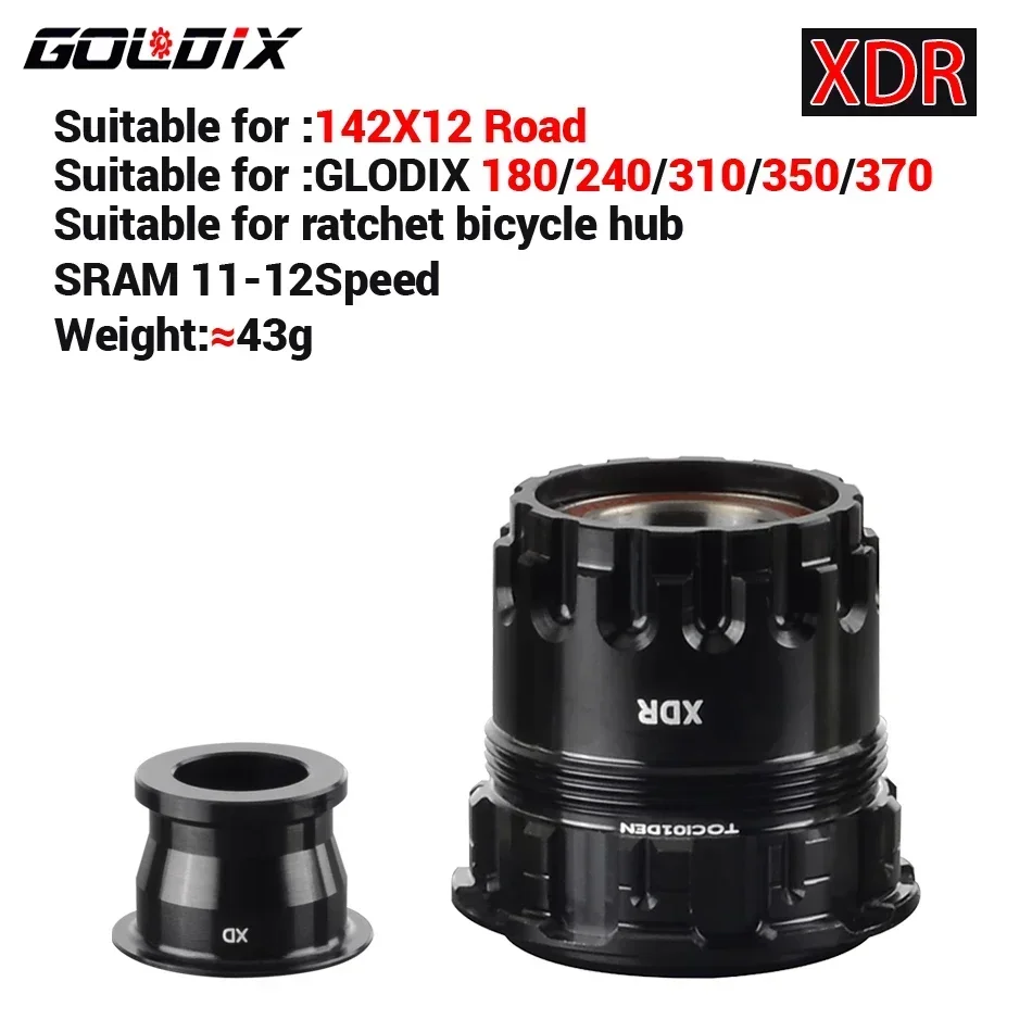 Goldix m /r 370 310 240 180 160 blomst trommel hg/xd/ms sykkelnavkropp med qr/av endehette, brukt til mtb/motorveisykkeladaptere: Multi