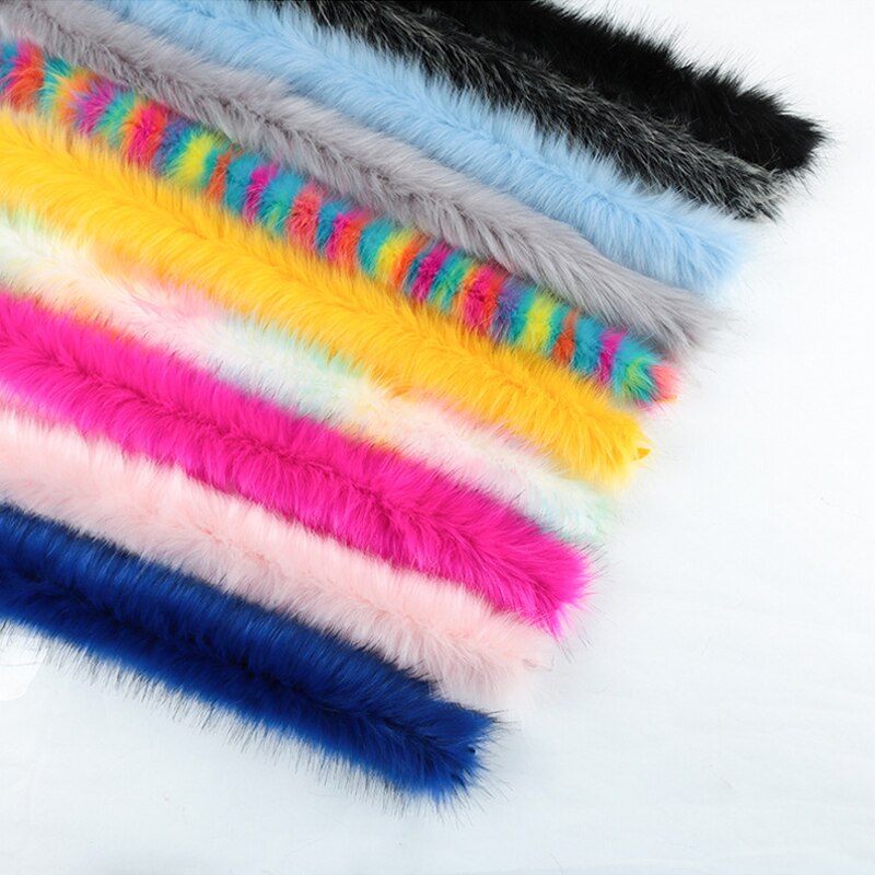 Kunstmatige Konijnenbont Lint Harige Tapes 100Cm Diy Kleding Naaien Pluizige Bekleding Trimmen Stof Thuis Party Decor Naaien Kostuum