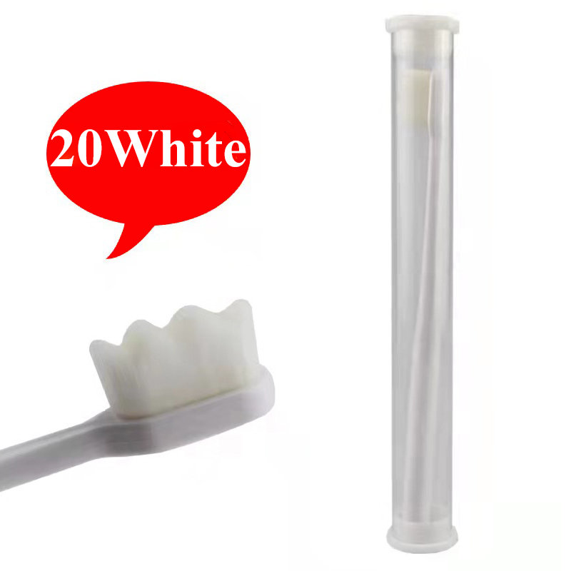 5/10/20/30/50/80 Pcs Ultra-Soft Toothbrush Micro Nano Toothbrushes Extra Soft Manual Toothbrush with 20000 Bristles for Adult: 20white