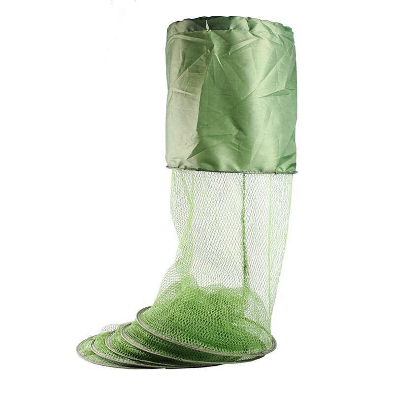 Filet de pêche en maille d'extérieur pliable, panier de pêche à séchage rapide, plus grande taille, piège à poissons collé, Cage avec poignée de Position