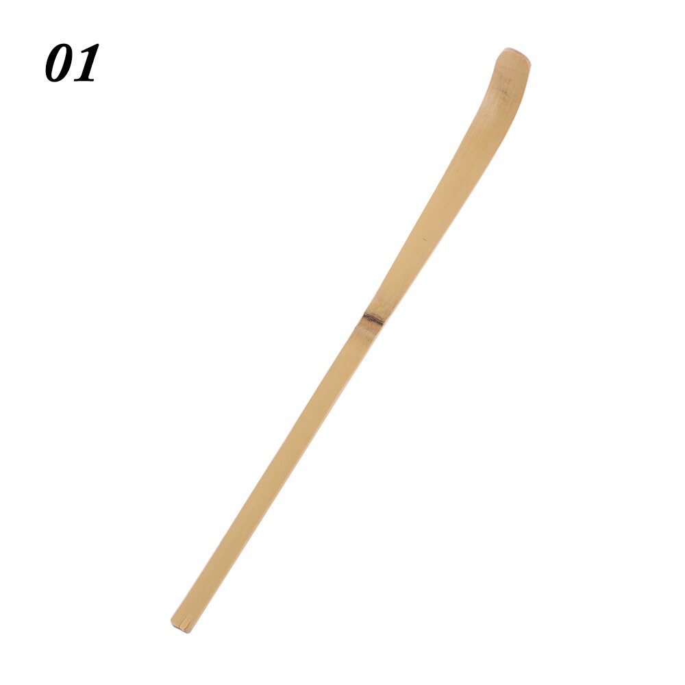 1PC Schwarz Bambus Holz Tee Stöcke Matcha Löffel Blatt Spachtel würzen Gerät Tee Schalen Kochen Utensil Teegeschirr Küche Werkzeug: 1