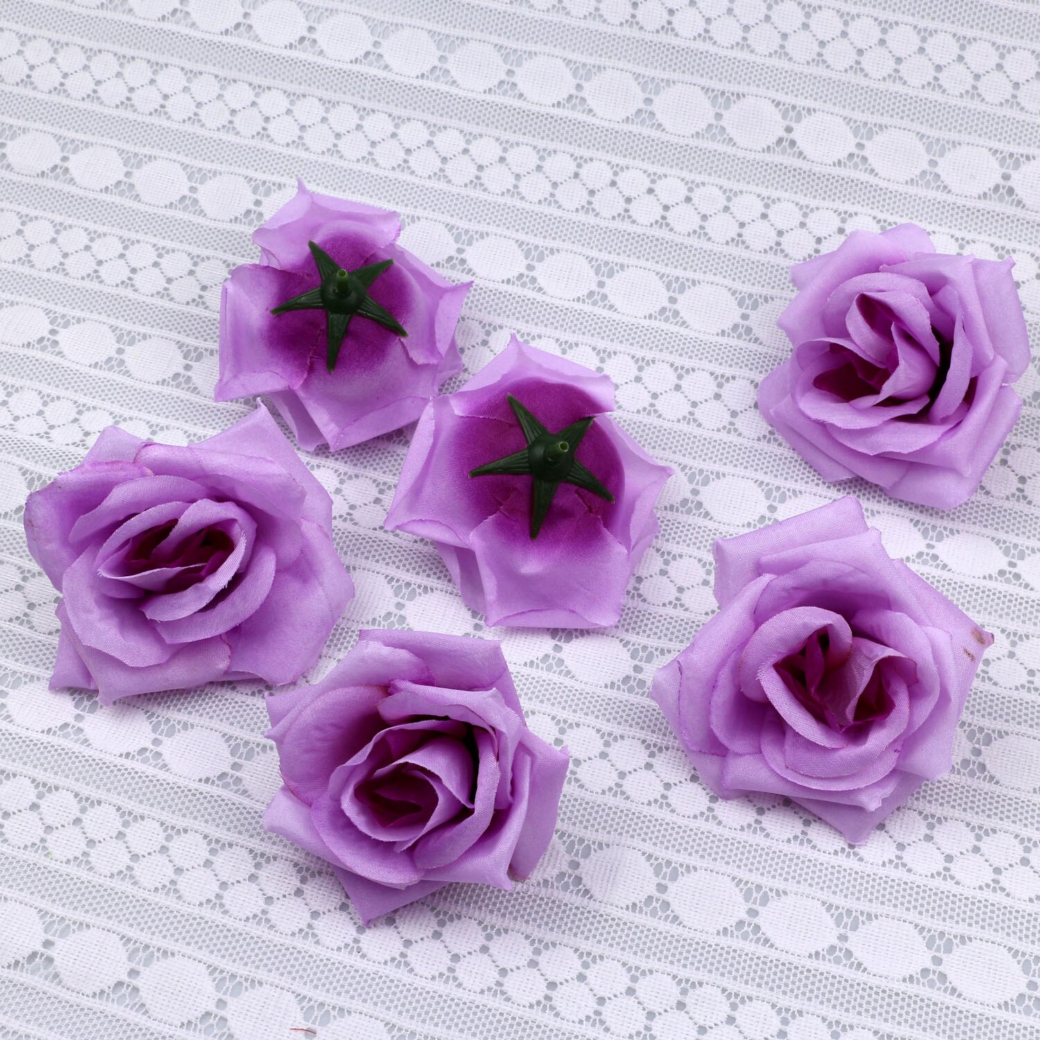 Dark purple Rose Flower Heads 10-Pack Artificial Roses Perfect for Wedding Decorations Baby Showers Crafts: purple