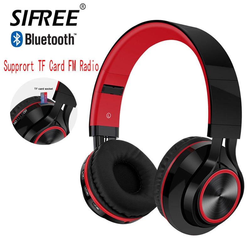 SIFREE Wireless Headphones - Bluetooth 5.0 Headset - Foldable with Mic - TF Card & FM Radio Support