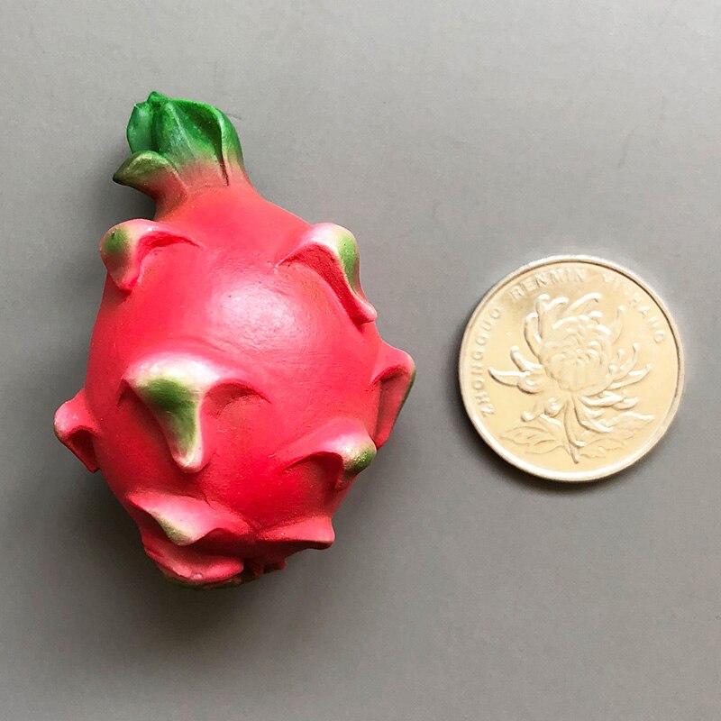 3D fresh fruit refrigerator magnetic stickers magnetic food room decoration Pineapple lemon cherry fridge magnets: pitaya