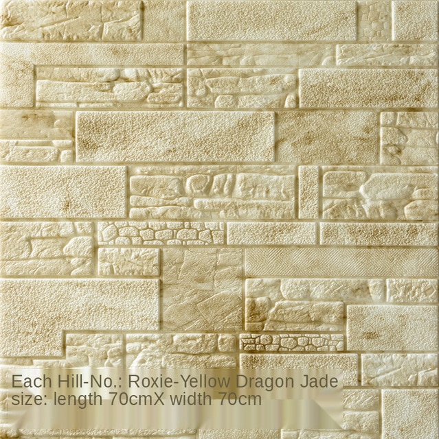 3D Foam Wallpaper Bar Restaurant Living Room Marble Wall Decor DIY Self-adhesive Waterproof Wall Sticker Modern Home Decor: JQZ235 / 70x77cm