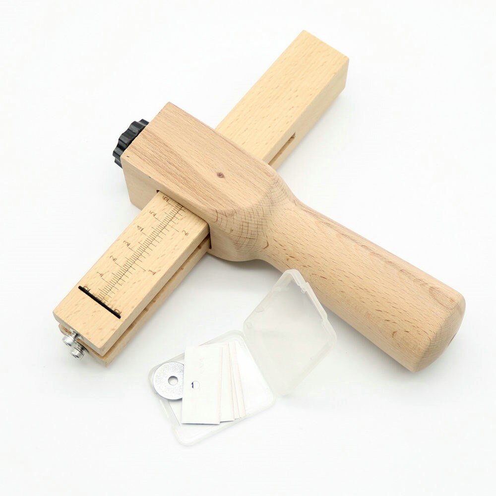 Wood Adjustable Strip and Strap Cutter Craft Tool Leather Hand Cutting Tools DIY