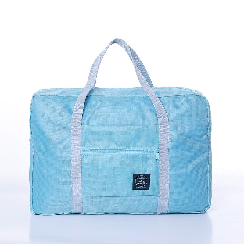 Neue Nylon Faltbare Reisetaschen unisex Große Kapazität Tasche Gepäck für Frauen Wasserdichte Handtaschen Männer Reisetaschen: Himmel Blau