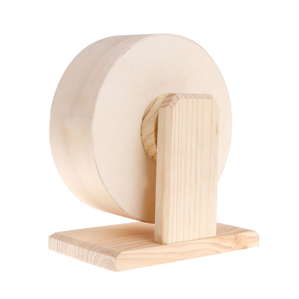 1PC de madera mudo de hámster Ejercicio de carrera juguetes con ruedas para mascotas deportes Joggings la rueda del ratón de Deportes de juguete para mascotas
